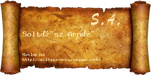 Soltész Arnó névjegykártya